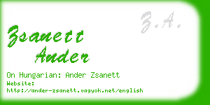 zsanett ander business card